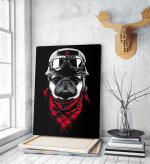 Πίνακας σε Καμβά : Dog Adventure Red Scarf