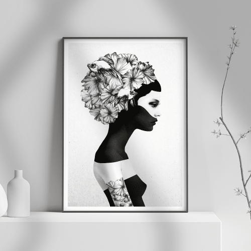 Εκτύπωση σε Αφίσα φωτογραφικό Χαρτί Hair Flower