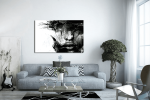 Πίνακας σε Καμβά : Black and White Face Art