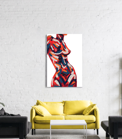 Πίνακας σε Καμβά : Female Body Art