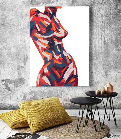 Πίνακας σε Καμβά : Female Body Art