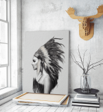 Πίνακας σε Καμβά : Indians Woman Nordic Style