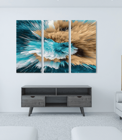 Πίνακας Καμβάς Τρίπτυχος Abstract art paint 02