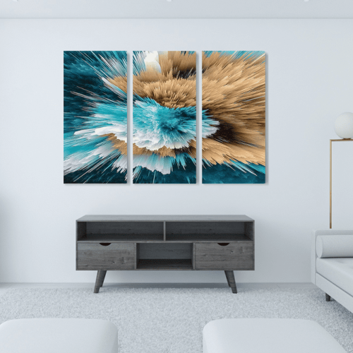 Πίνακας Καμβάς Τρίπτυχος Abstract art paint 02