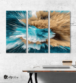 Πίνακας Καμβάς Τρίπτυχος Abstract art paint 02