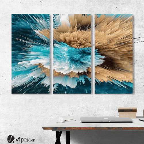 Πίνακας Καμβάς Τρίπτυχος Abstract art paint 02