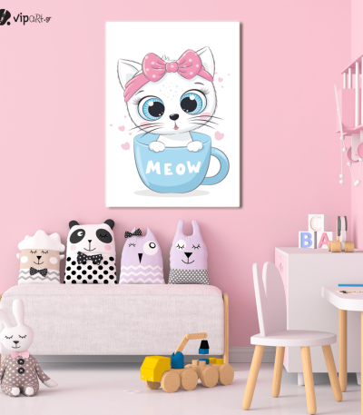 Πίνακας Καμβάς Kitty- Meow
