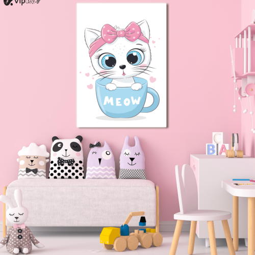 Πίνακας Καμβάς Kitty- Meow