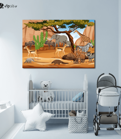 Πίνακας Καμβάς Animal Safari