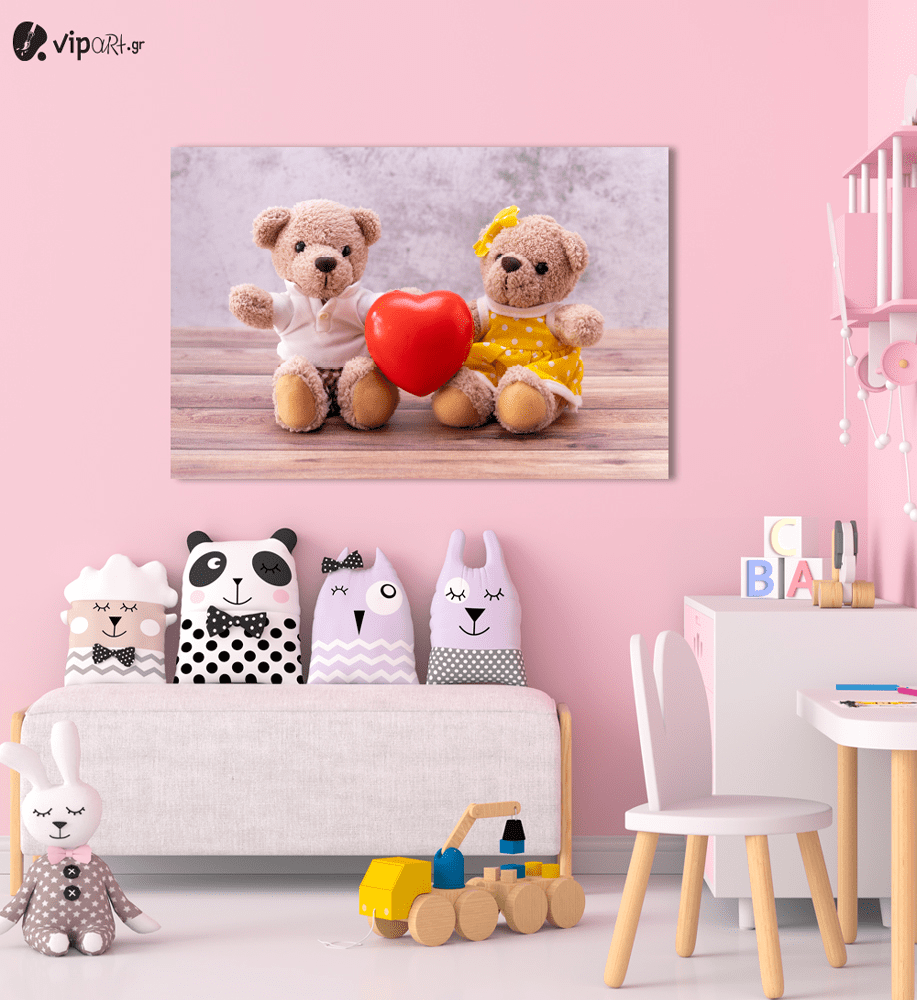 Πίνακας Καμβάς Cute Teddy Bears Πίνακας Καμβάς Cute Teddy Bears