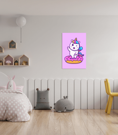 Πίνακας Καμβάς Unicorn with Donut