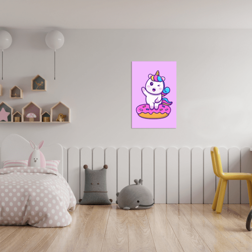 Πίνακας Καμβάς Unicorn with Donut