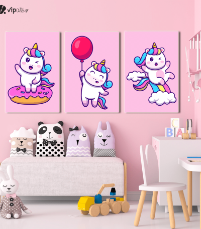 Πίνακας Καμβάς Happy Little Unicorn