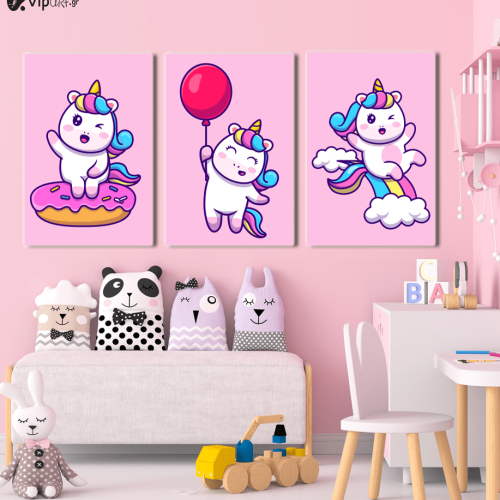 Πίνακας Καμβάς Happy Little Unicorn