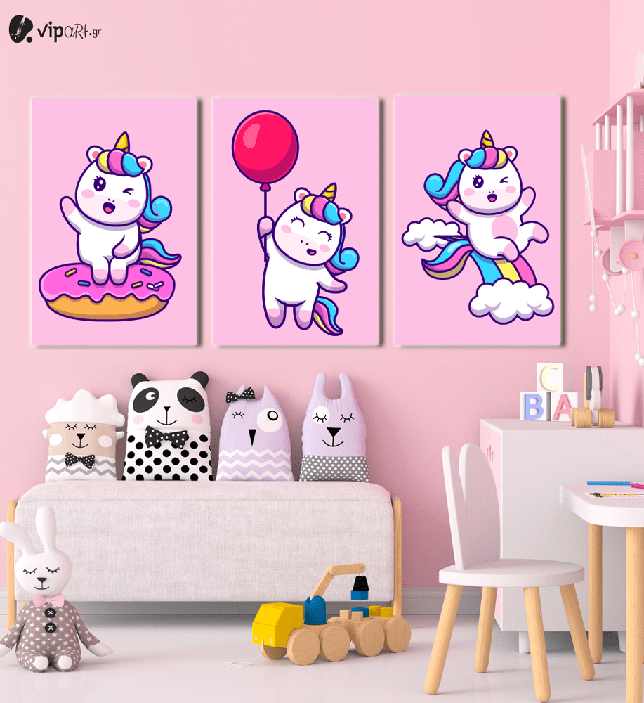 Πίνακας Καμβάς Happy Little Unicorn
