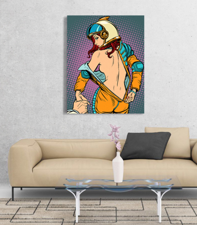 Πίνακας σε Καμβά : Follow me Space Pop Art
