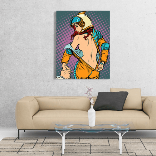 Πίνακας σε Καμβά : Follow me Space Pop Art