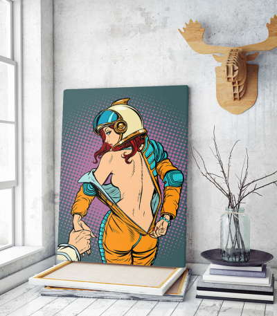 Πίνακας σε Καμβά : Follow me Space Pop Art