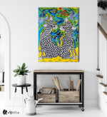 Πίνακας Καμβάς Colorful Leopards