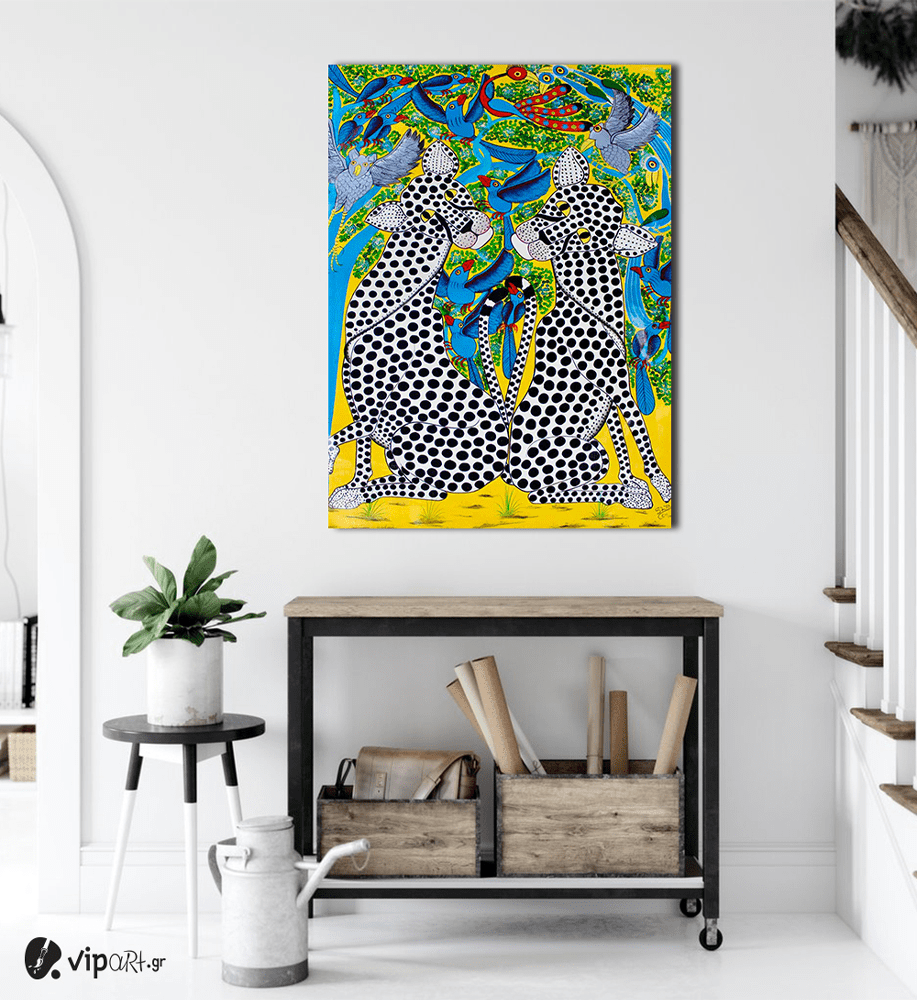 Πίνακας Καμβάς Colorful Leopards