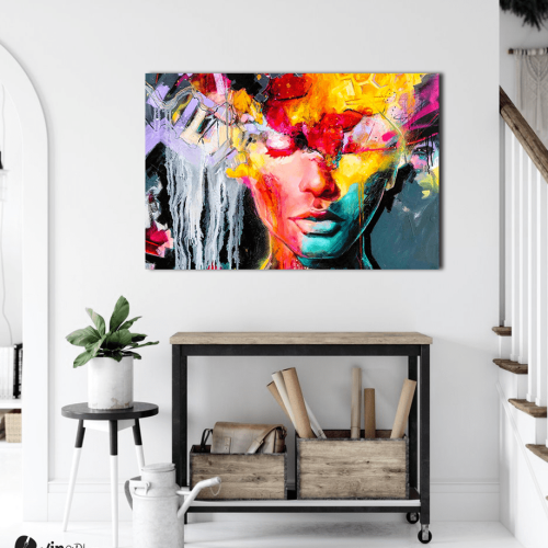 Πίνακας Καμβάς Colorful Modern Woman