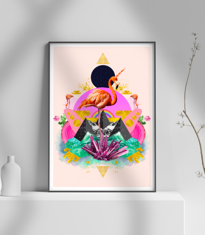 Εκτύπωση σε Αφίσα φωτογραφικό Χαρτί Flamingo Modern Art
