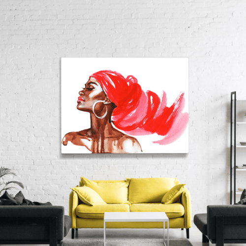 Πίνακας Καμβάς Fashion Woman Watercolor