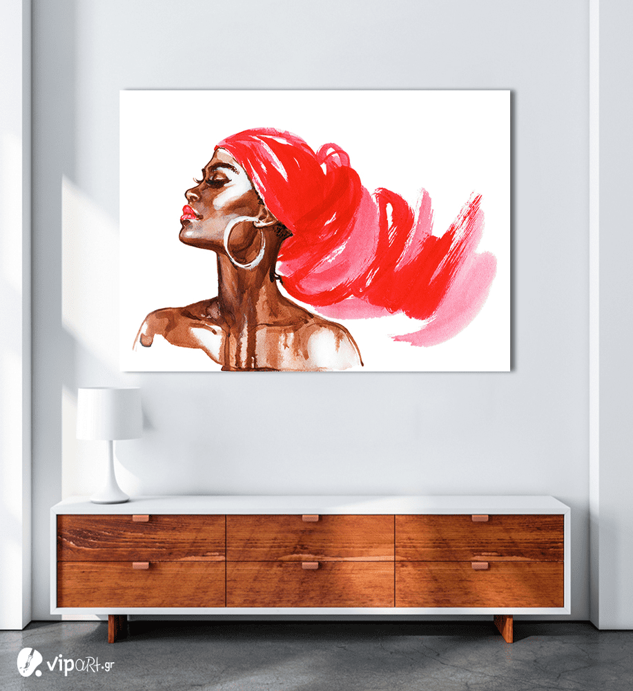 Πίνακας Καμβάς Fashion Woman Watercolor Πίνακας Καμβάς Fashion Woman Watercolor