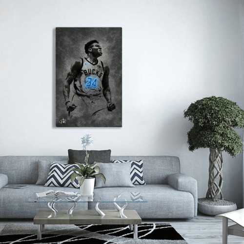 Πίνακας Καμβάς Giannis Antetokounmpo Neon Art