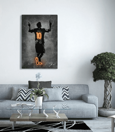 Πίνακας ΚαμβάςLionel Messi Neon Art