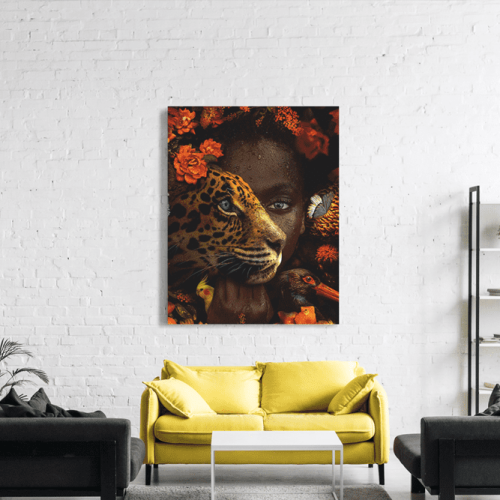 Πίνακας σε Καμβά Tiger Girl