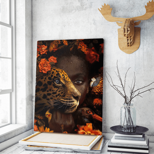Πίνακας σε Καμβά Tiger Girl