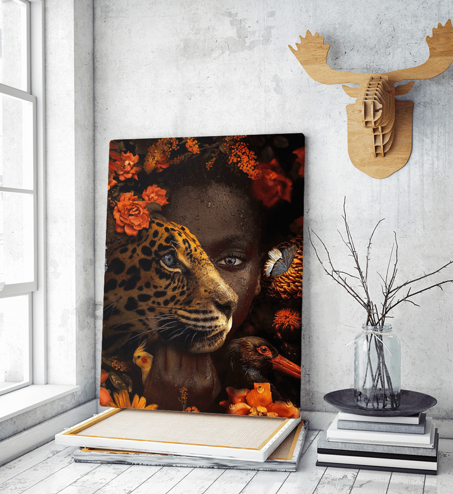 Πίνακας σε Καμβά Tiger Girl
