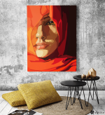 Πίνακας σε Καμβά Women in Burqa painting