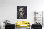Πίνακας σε Καμβά Flower Skull Art