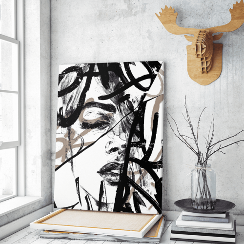 Πίνακας σε Καμβά Abstract Woman art