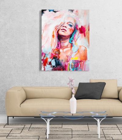 Πίνακας Καμβάς Colorful Woman Art