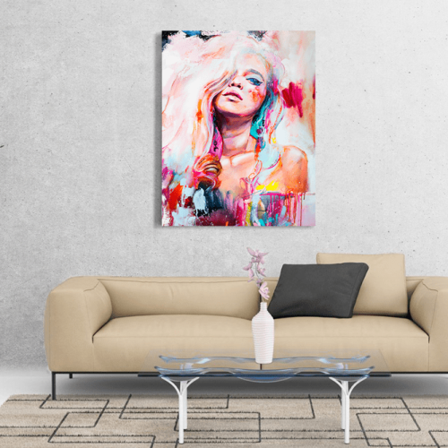 Πίνακας Καμβάς Colorful Woman Art