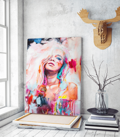 Πίνακας Καμβάς Colorful Woman Art