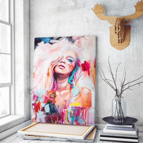 Πίνακας Καμβάς Colorful Woman Art