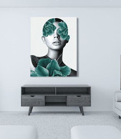 Πίνακας Καμβάς Floral Portrait Woman