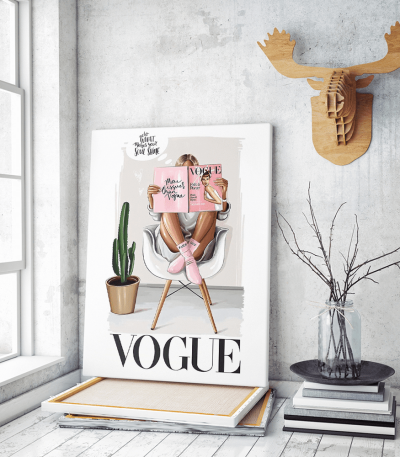 Πίνακας Καμβάς Vogue Poster Girl