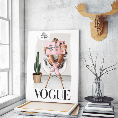 Πίνακας Καμβάς Vogue Poster Girl