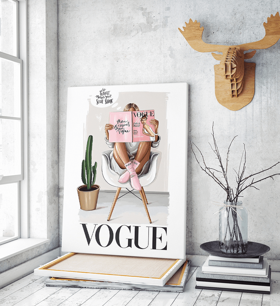 Πίνακας Καμβάς Vogue Poster Girl Πίνακας Καμβάς Vogue Poster Girl