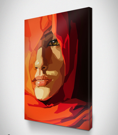 Πίνακας σε Καμβά Women in Burqa painting
