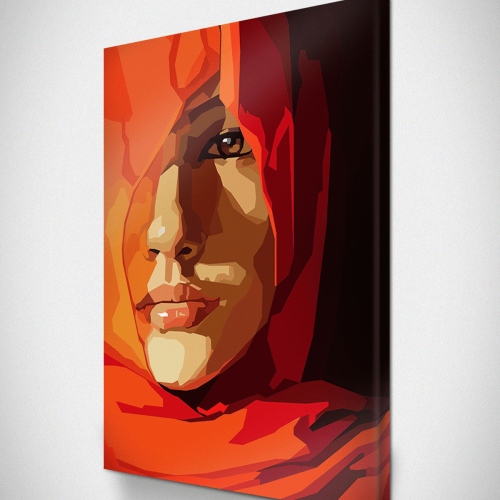 Πίνακας σε Καμβά Women in Burqa painting