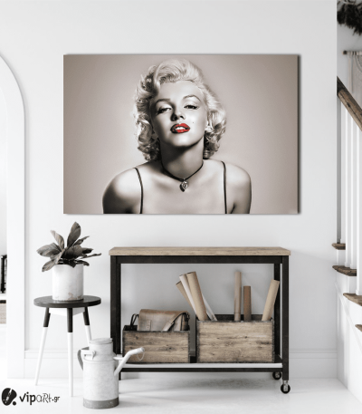 Πίνακας σε Καμβά : Marilyn Monroe- Red Lips