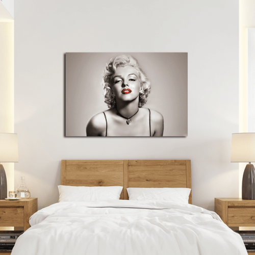 Πίνακας σε Καμβά : Marilyn Monroe- Red Lips