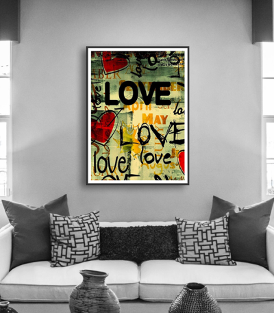 Εκτύπωση σε Αφίσα Χαρτί LOVE