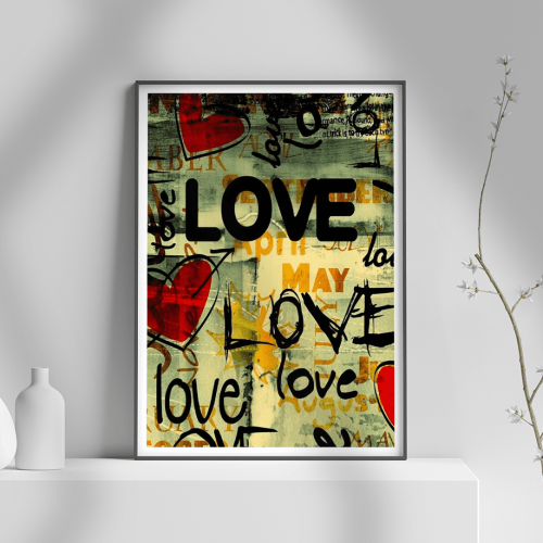 Εκτύπωση σε Αφίσα Χαρτί LOVE